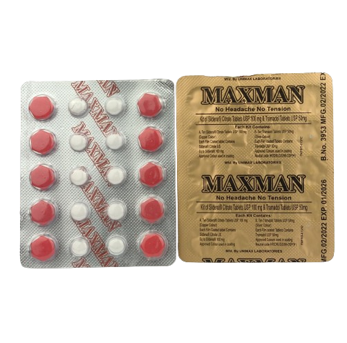MAXMAN SEX TABLETS NO HEADACHE NO PAIN 10+10 TABLETS