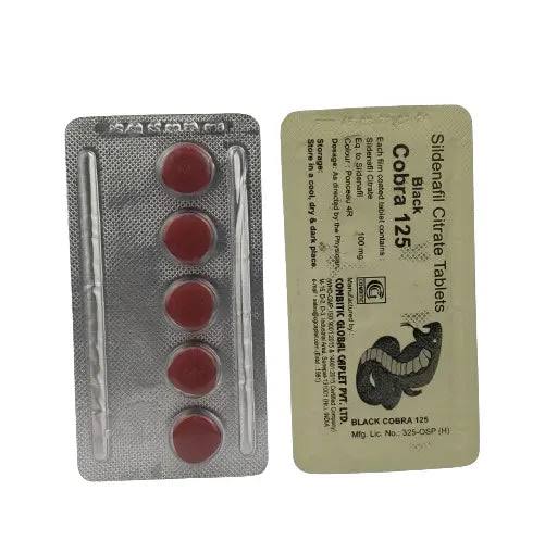 INDIAN COBRA 125 SEX TIMING TABLETS 5 TABLETS STRIP MADE IN INDIAN