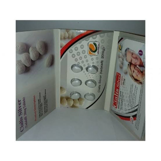 Original Cialis 20mg Silver 6 Tablets Card Made In UK