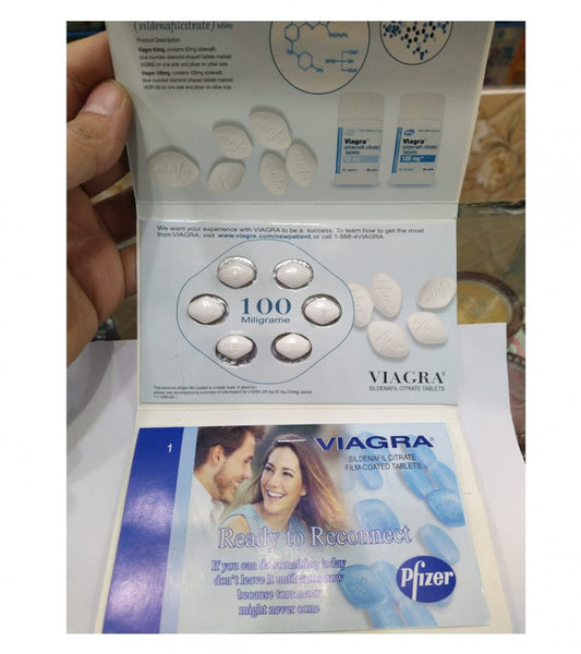 AUTHENTIC PFIZER VIAGRA 100MG WHITE 6 TABLETS CARD|FREE SHIPPING ALL OVER PAKISTAN|