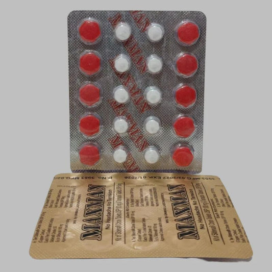 MAXMAN SEX TABLETS NO HEADACHE NO PAIN 10+10 TABLETS
