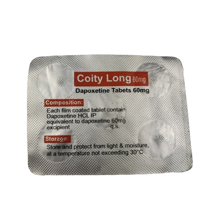 COITY LONG DEPOXETINE 60MG TIMING DELAY TABLETS FOR MENS 5s