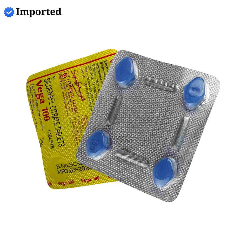 Indian Vega 100mg 4 Tablets Strip Made In Indian
