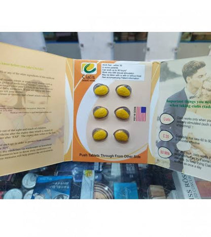 Original Cialis 20mg USA 6 Tablets Card