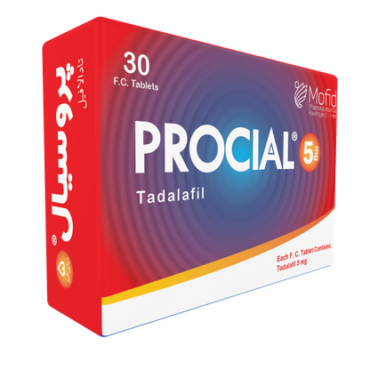 ORIGINAL PROCIAL 5MG TADALAFIL TIMING TABLETS 30 TABLETS PACK MADE IN IRAN