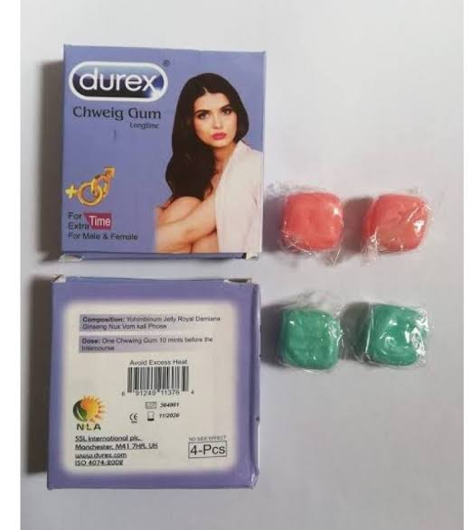 DUREX SEX CHEW GUM FOR MENS & WOMENS 4s